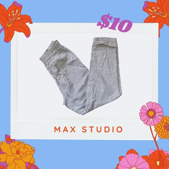 Max Studio Stripped Pants - Picture 1 of 4